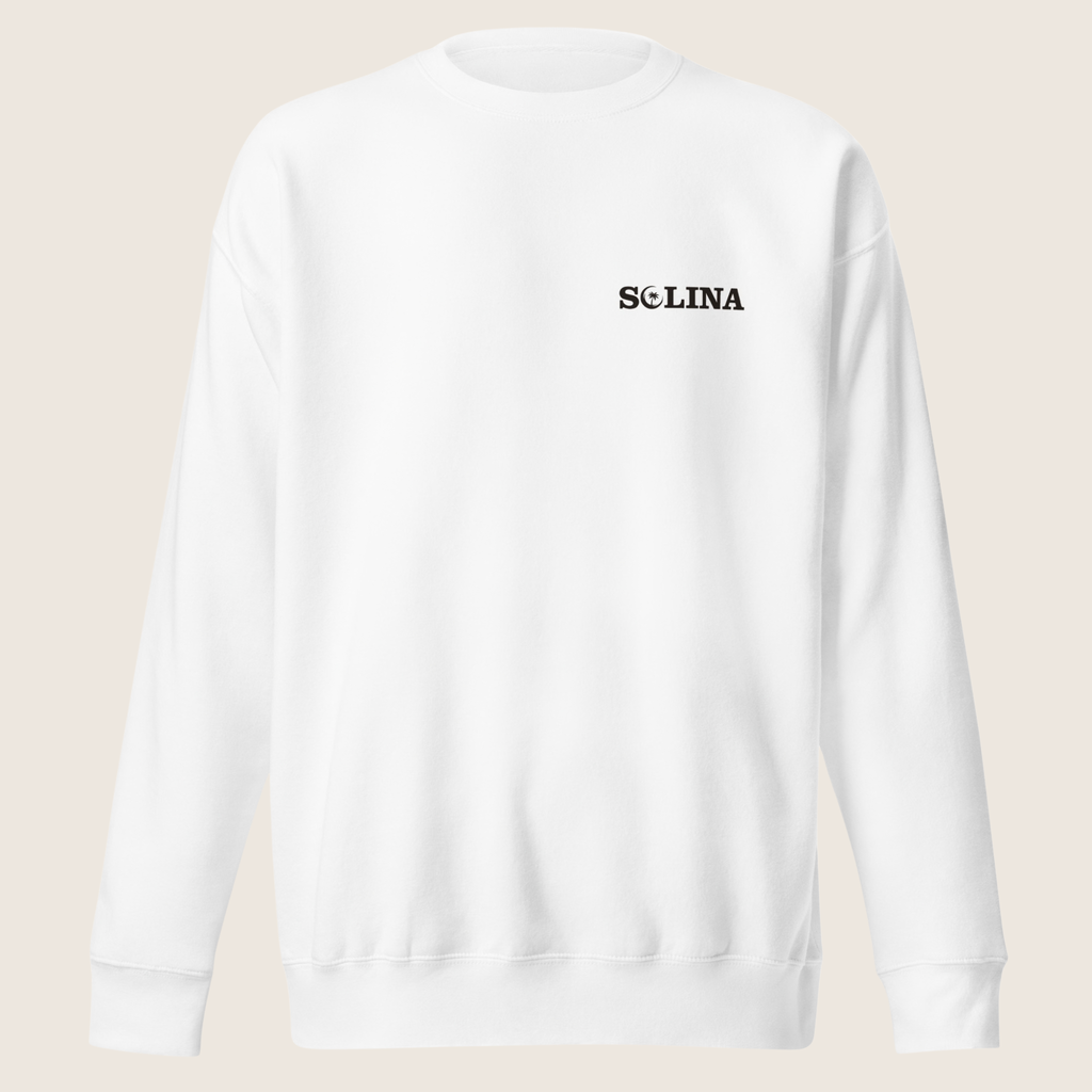 somewhere between — sweatshirt