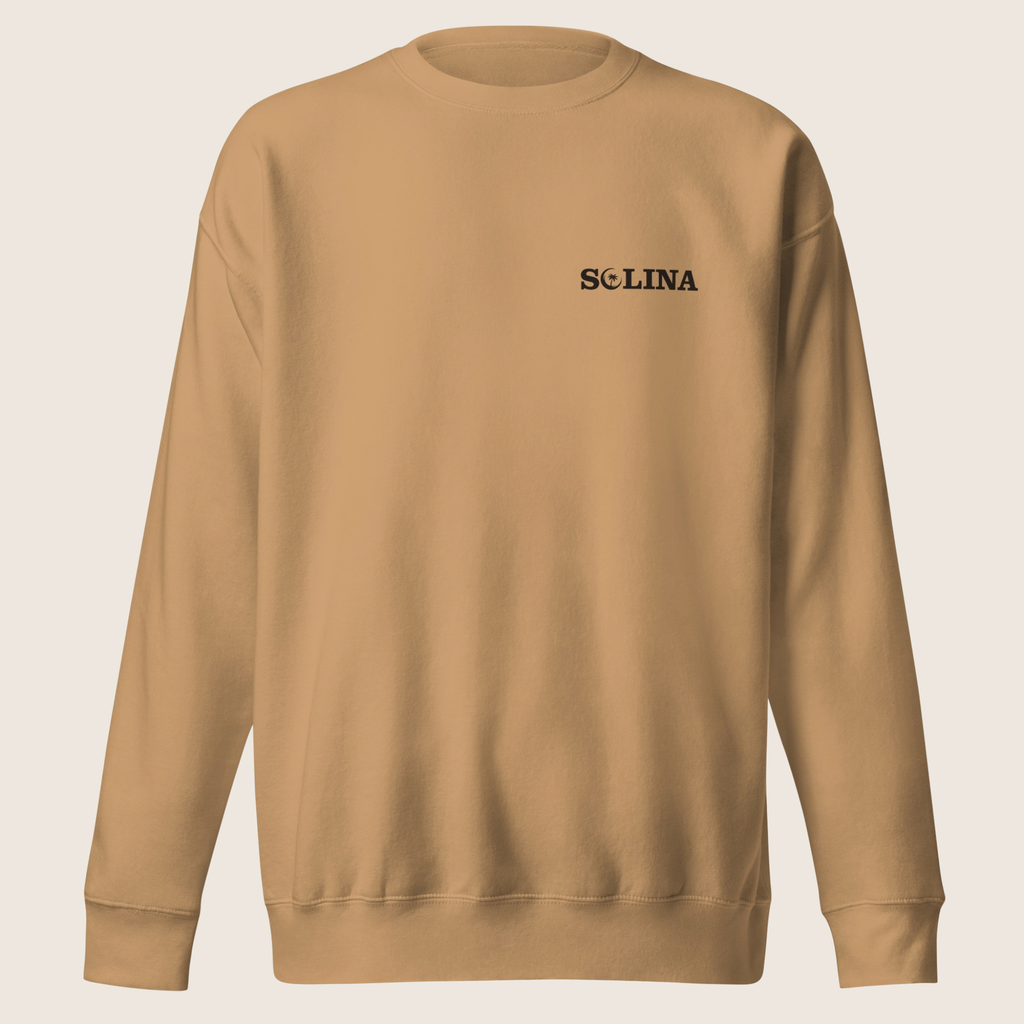 somewhere between — sweatshirt