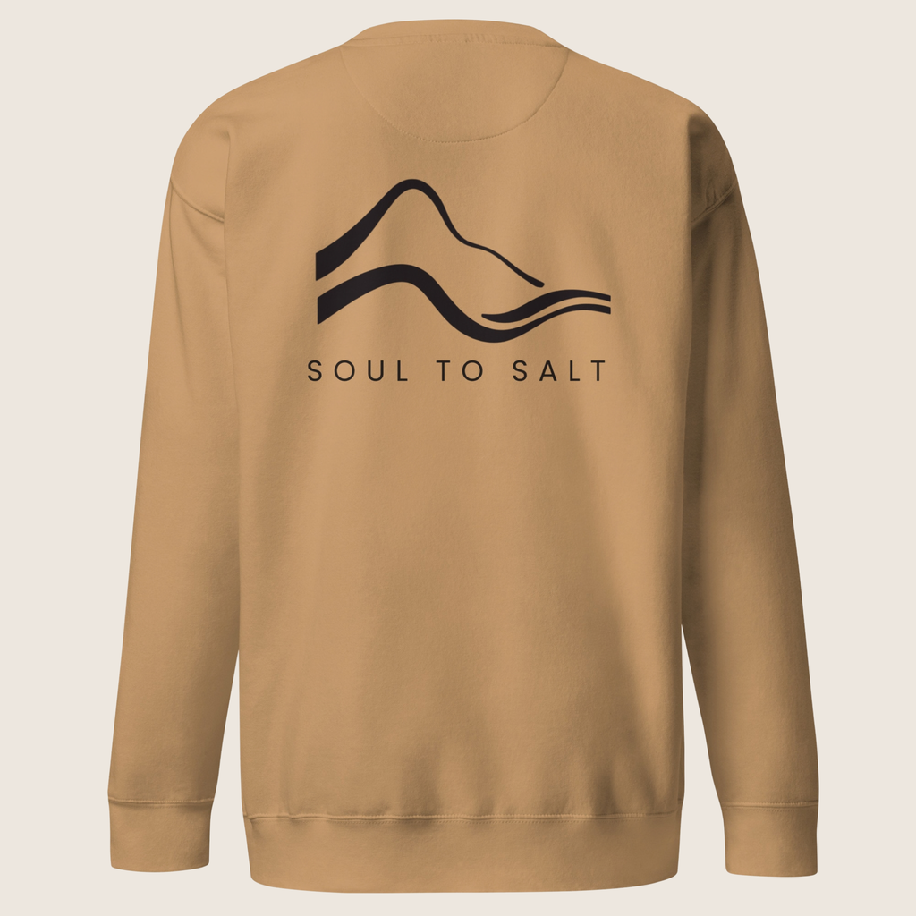 somewhere between — sweatshirt