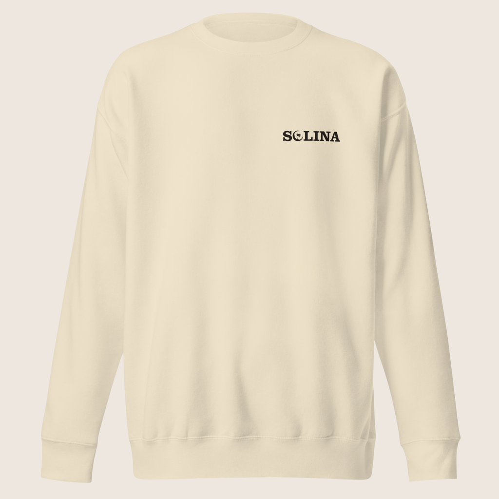 somewhere between — sweatshirt